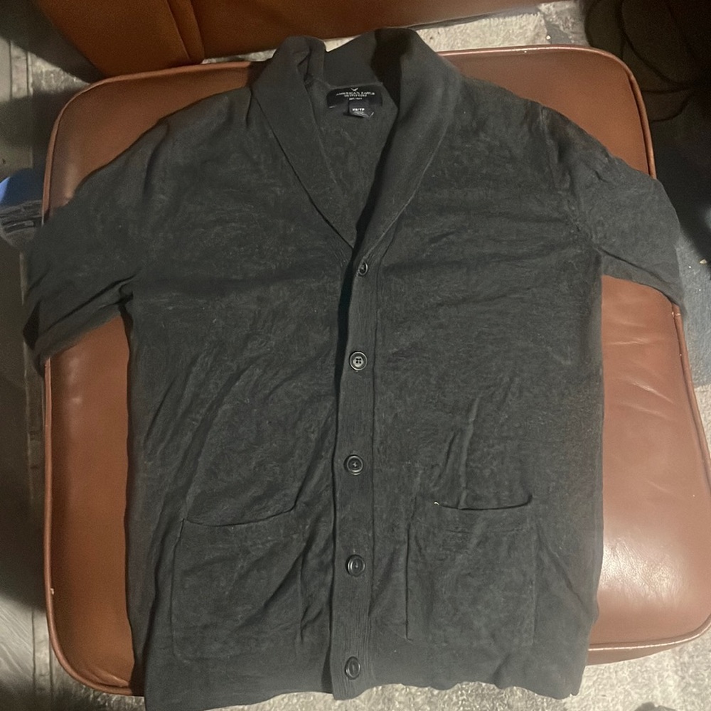 Grey American Eagle Cardigan XS